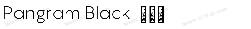 Pangram Black字体转换